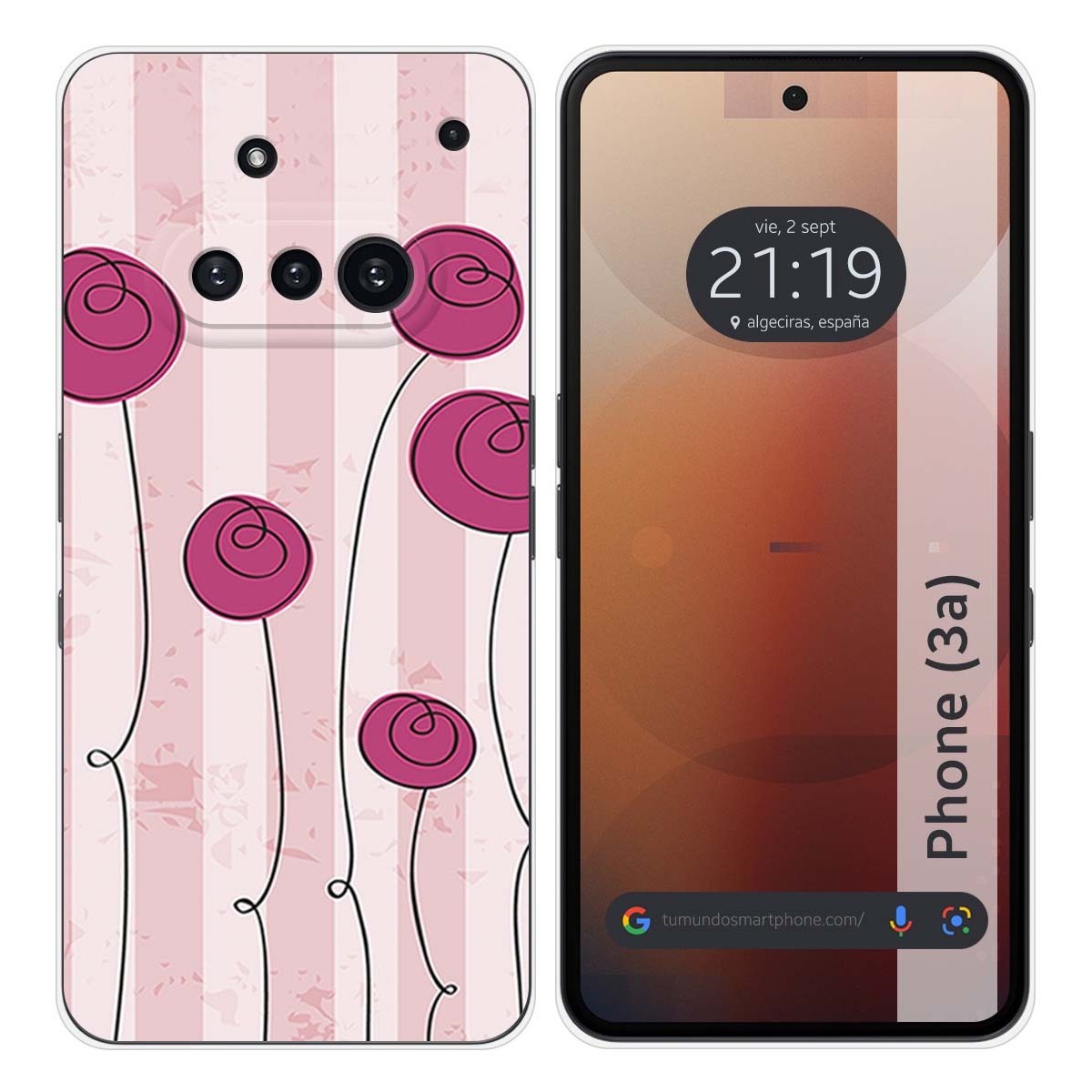 Funda Silicona para Nothing Phone 3a 5G diseño Flores Vintage Dibujos