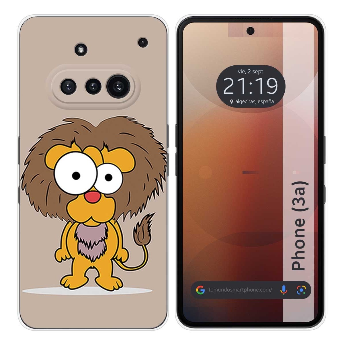 Funda Silicona para Nothing Phone 3a 5G diseño Leon Dibujos