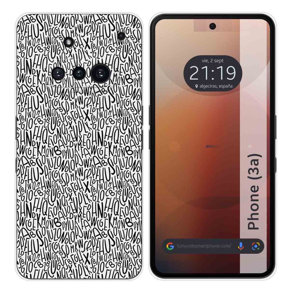 Funda Silicona para Nothing Phone 3a 5G diseño Letras Dibujos