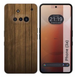 Funda Silicona para Nothing Phone 3a 5G diseño Madera Dibujos