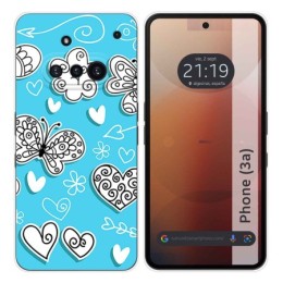 Funda Silicona para Nothing Phone 3a 5G diseño Mariposas Dibujos