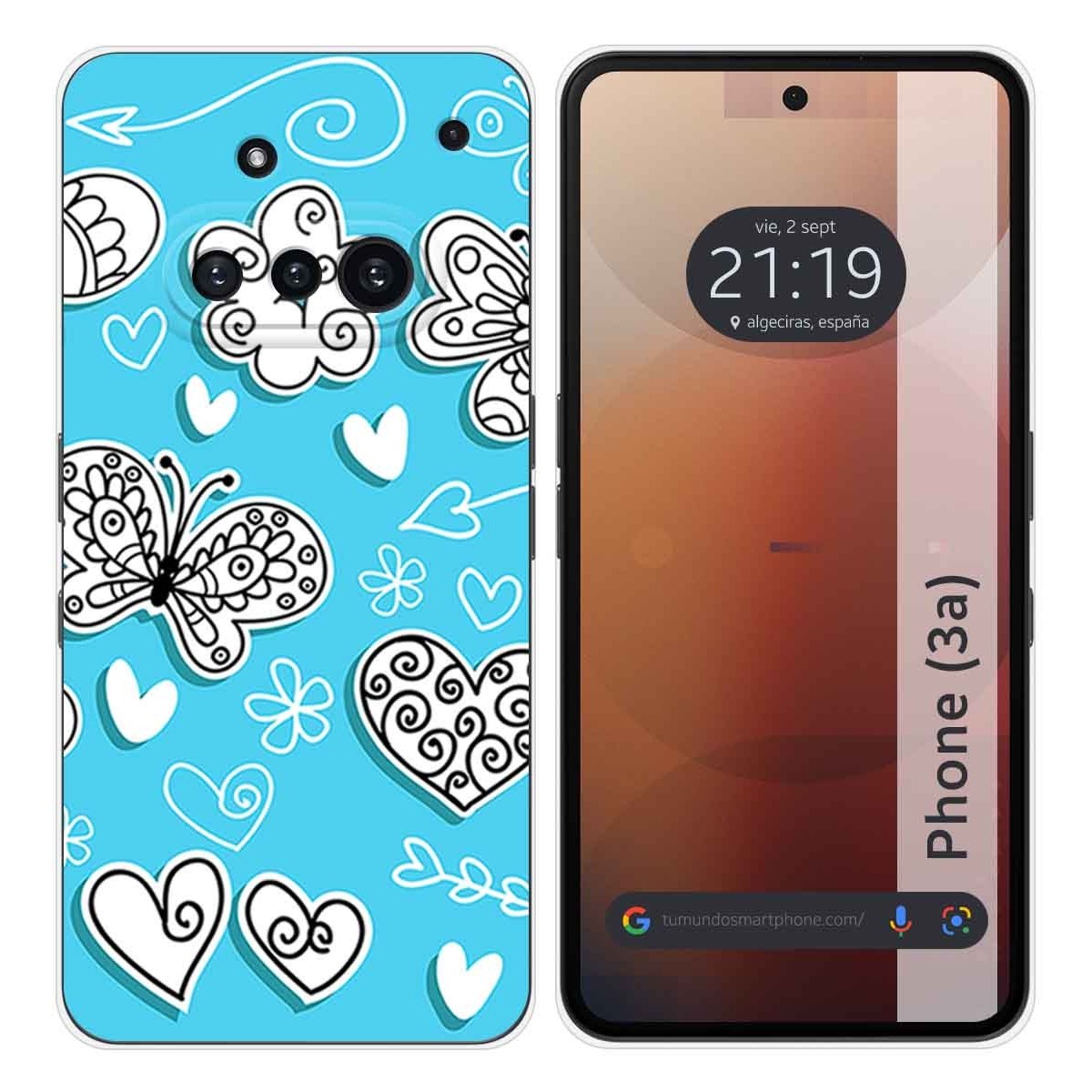 Funda Silicona para Nothing Phone 3a 5G diseño Mariposas Dibujos