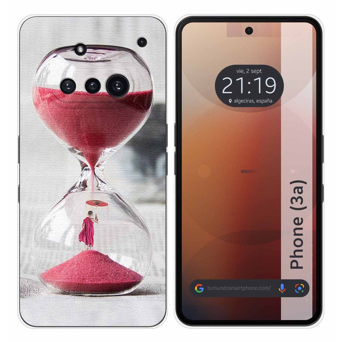 Funda Silicona para Nothing Phone 3a 5G diseño Reloj Dibujos