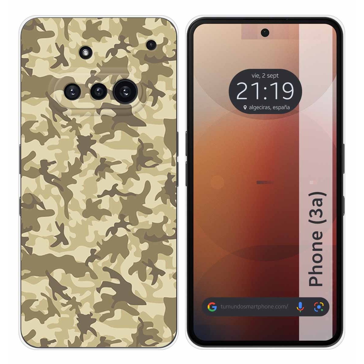 Funda Silicona para Nothing Phone 3a 5G diseño Sand Camuflaje Dibujos