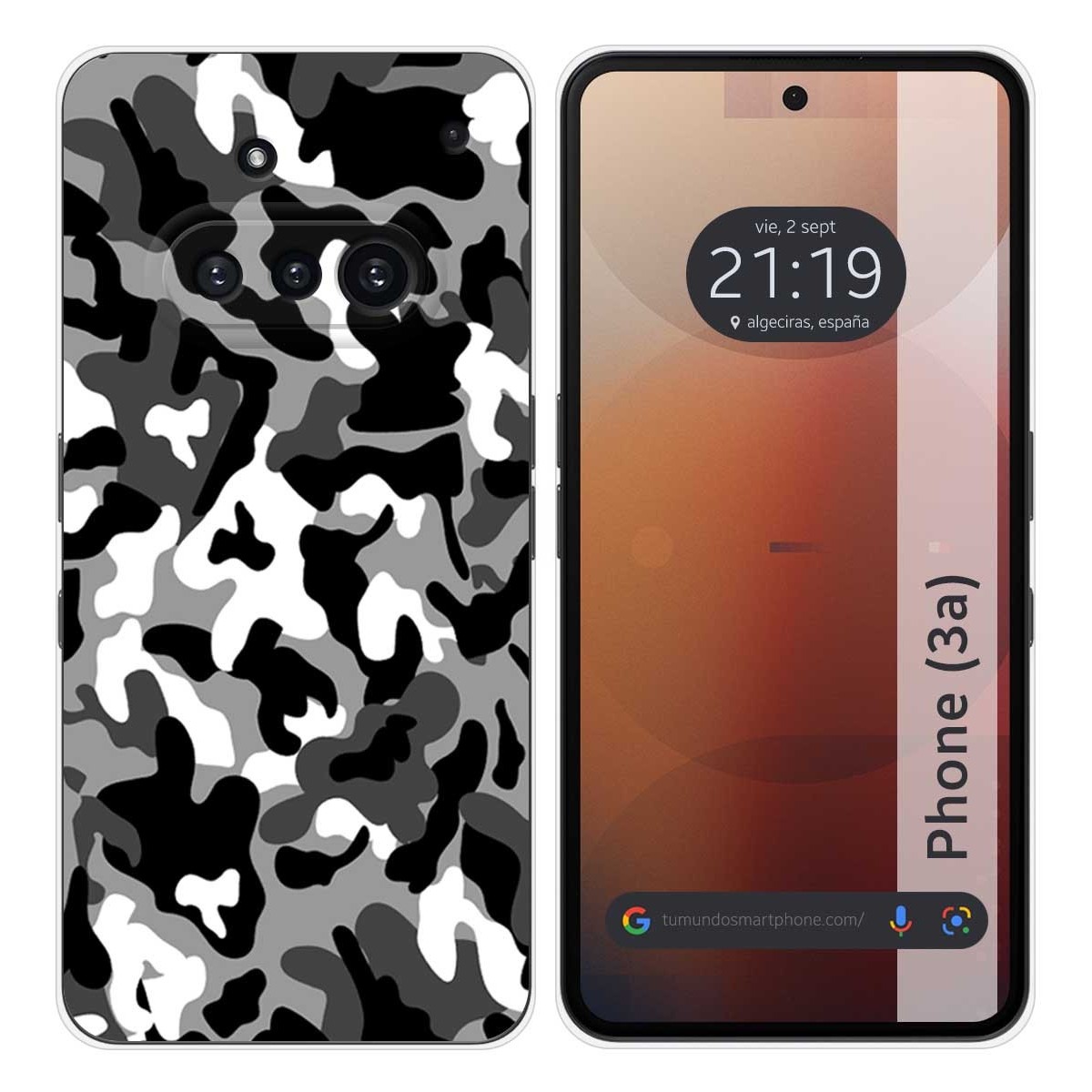 Funda Silicona para Nothing Phone 3a 5G diseño Snow Camuflaje Dibujos