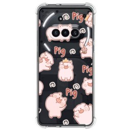 Funda Silicona Antigolpes para Nothing Phone 3a 5G diseño Cerdos Dibujos