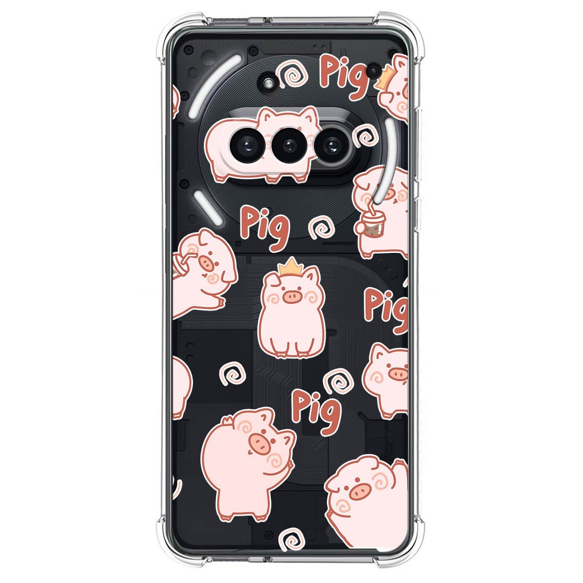 Funda Silicona Antigolpes para Nothing Phone 3a 5G diseño Cerdos Dibujos