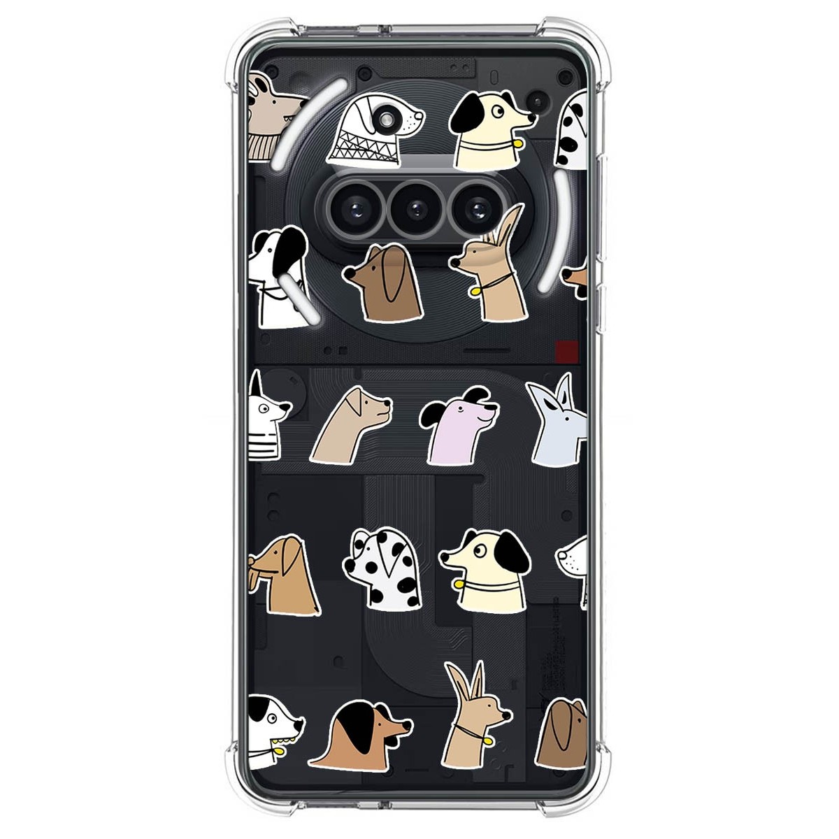 Funda Silicona Antigolpes para Nothing Phone 3a 5G diseño Perros Dibujos