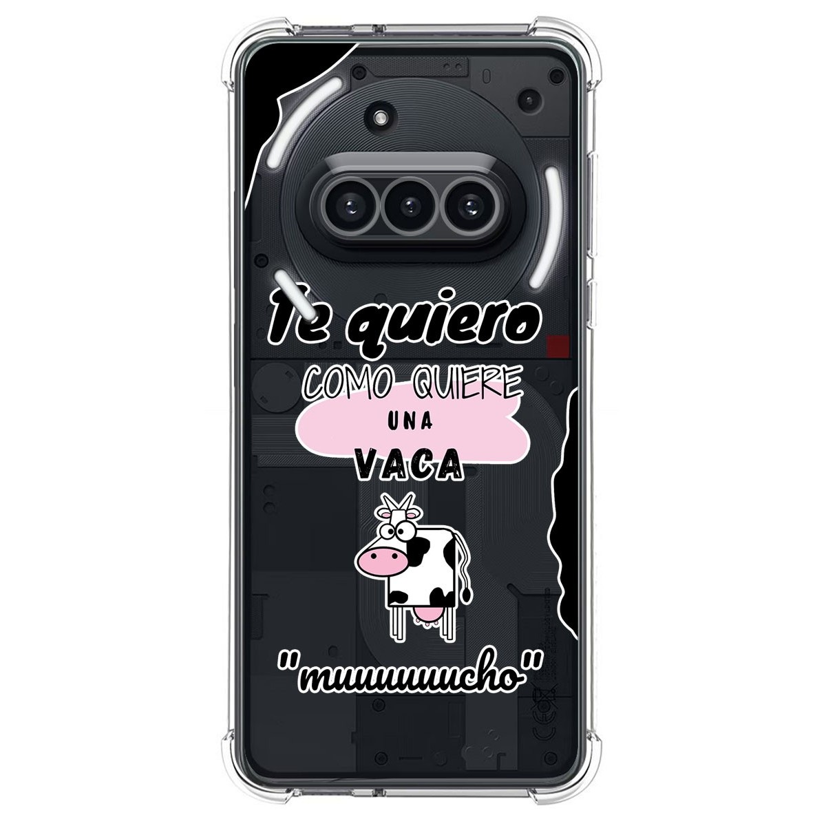 Funda Silicona Antigolpes para Nothing Phone 3a 5G diseño Vaca Dibujos