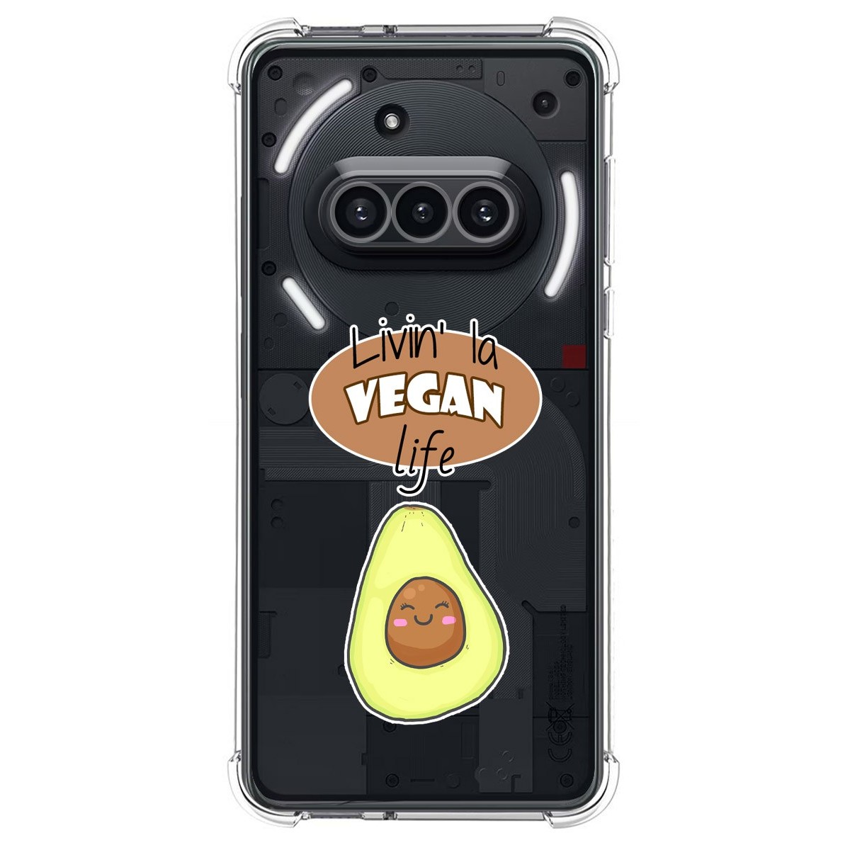Funda Silicona Antigolpes para Nothing Phone 3a 5G diseño Vegan Life Dibujos
