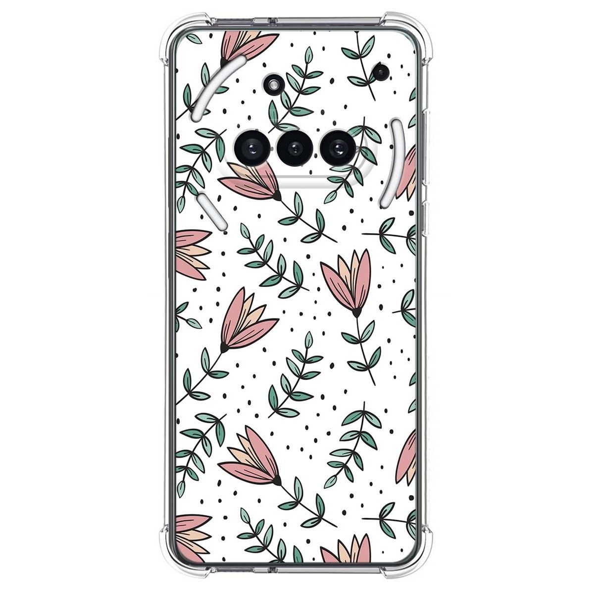 Funda Silicona Antigolpes para Nothing Phone 3a 5G diseño Flores 01 Dibujos