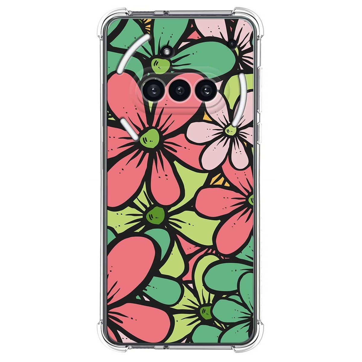 Funda Silicona Antigolpes para Nothing Phone 3a 5G diseño Flores 02 Dibujos