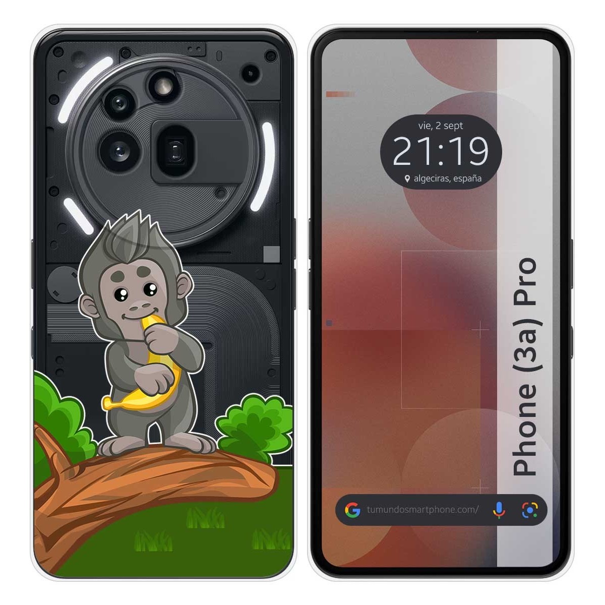 Funda Silicona Transparente para Nothing Phone 3a Pro 5G diseño Mono Dibujos