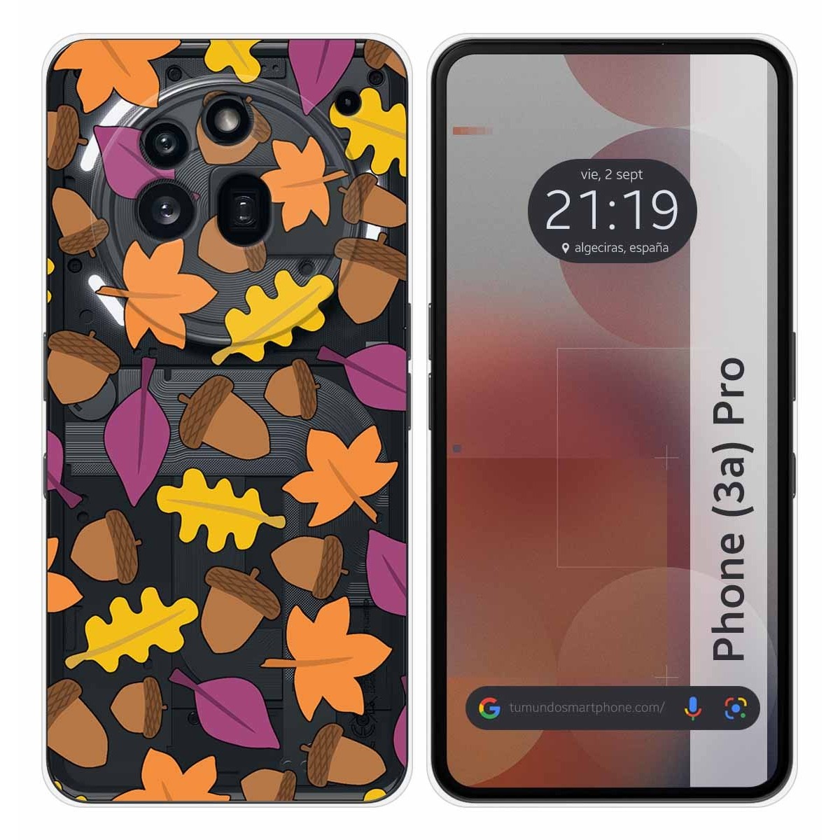 Funda Silicona Transparente para Nothing Phone 3a Pro 5G diseño Otoño Dibujos