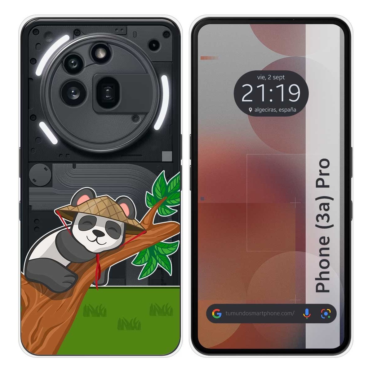 Funda Silicona Transparente para Nothing Phone 3a Pro 5G diseño Panda Dibujos