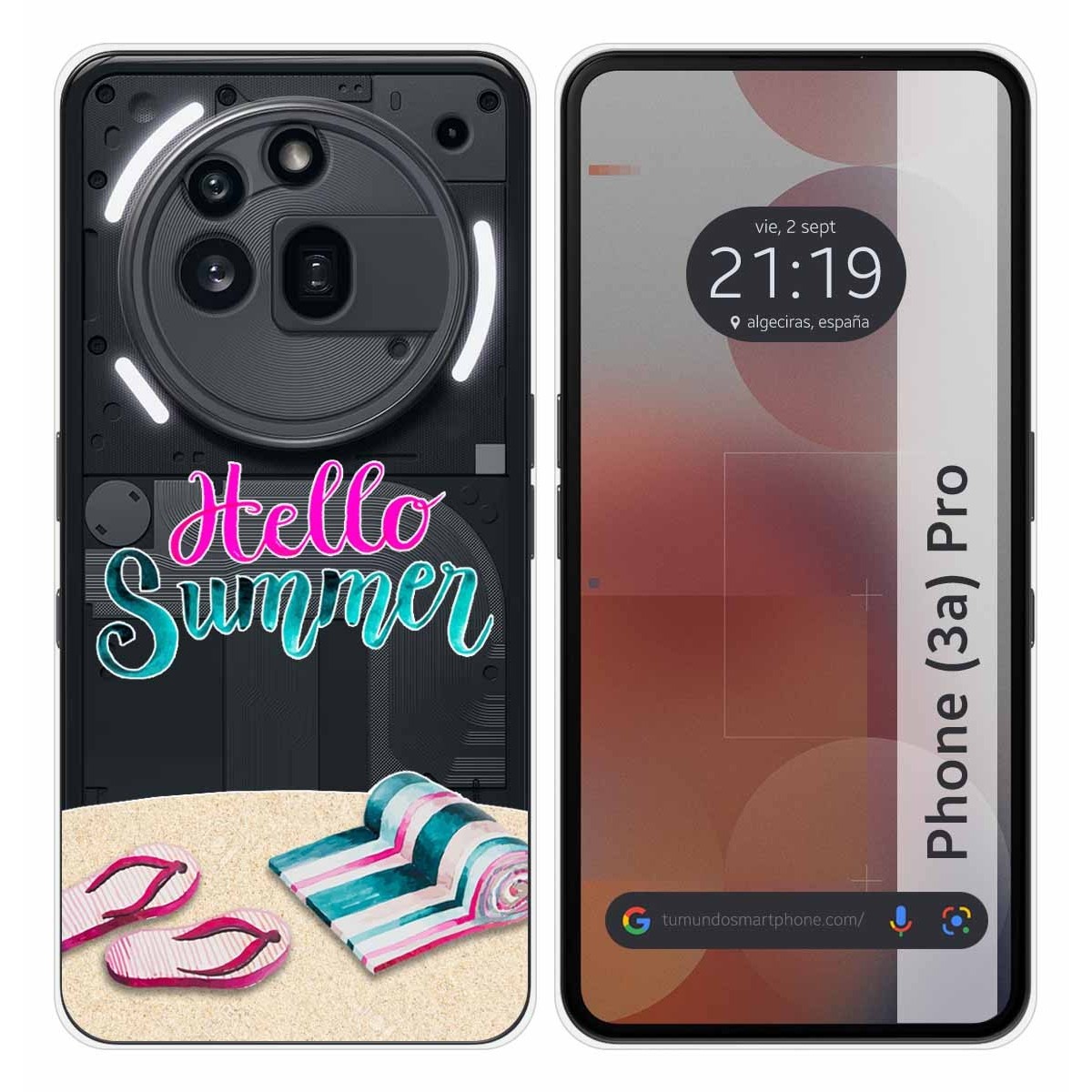 Funda Silicona Transparente para Nothing Phone 3a Pro 5G diseño Summer Dibujos