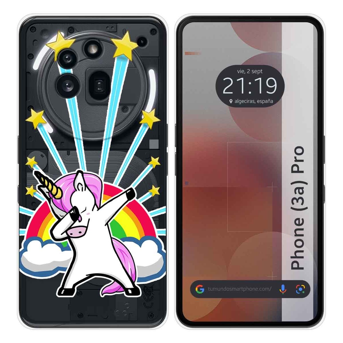 Funda Silicona Transparente para Nothing Phone 3a Pro 5G diseño Unicornio Dibujos