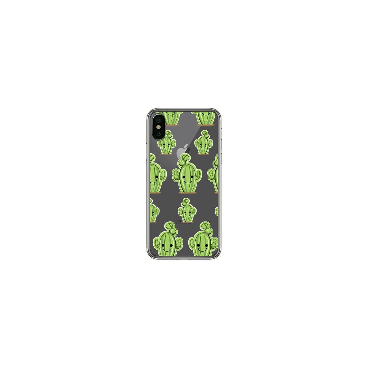 Funda Gel Transparente para Iphone X / XS Diseño Cactus Dibujos