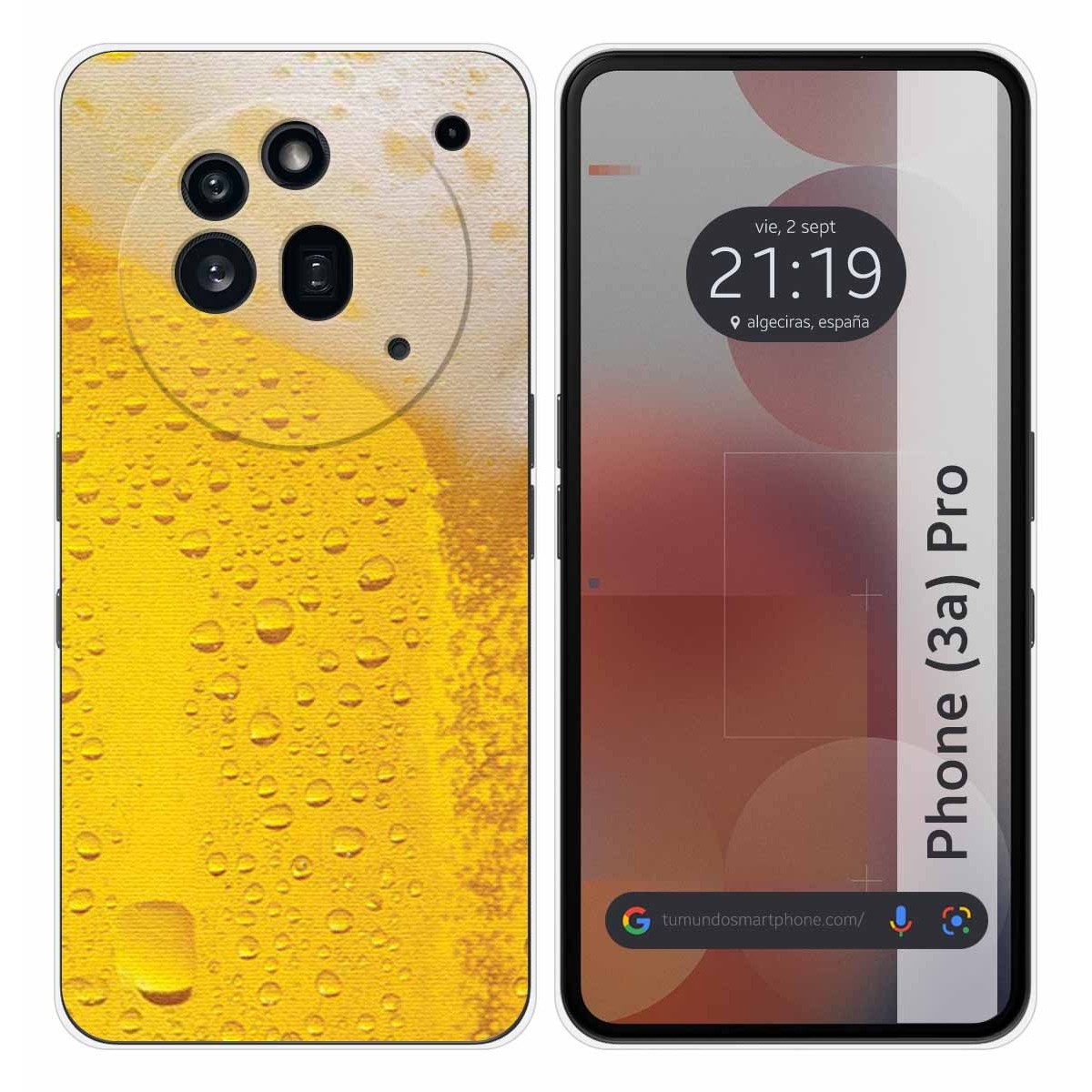 Funda Silicona para Nothing Phone 3a Pro 5G diseño Cerveza Dibujos