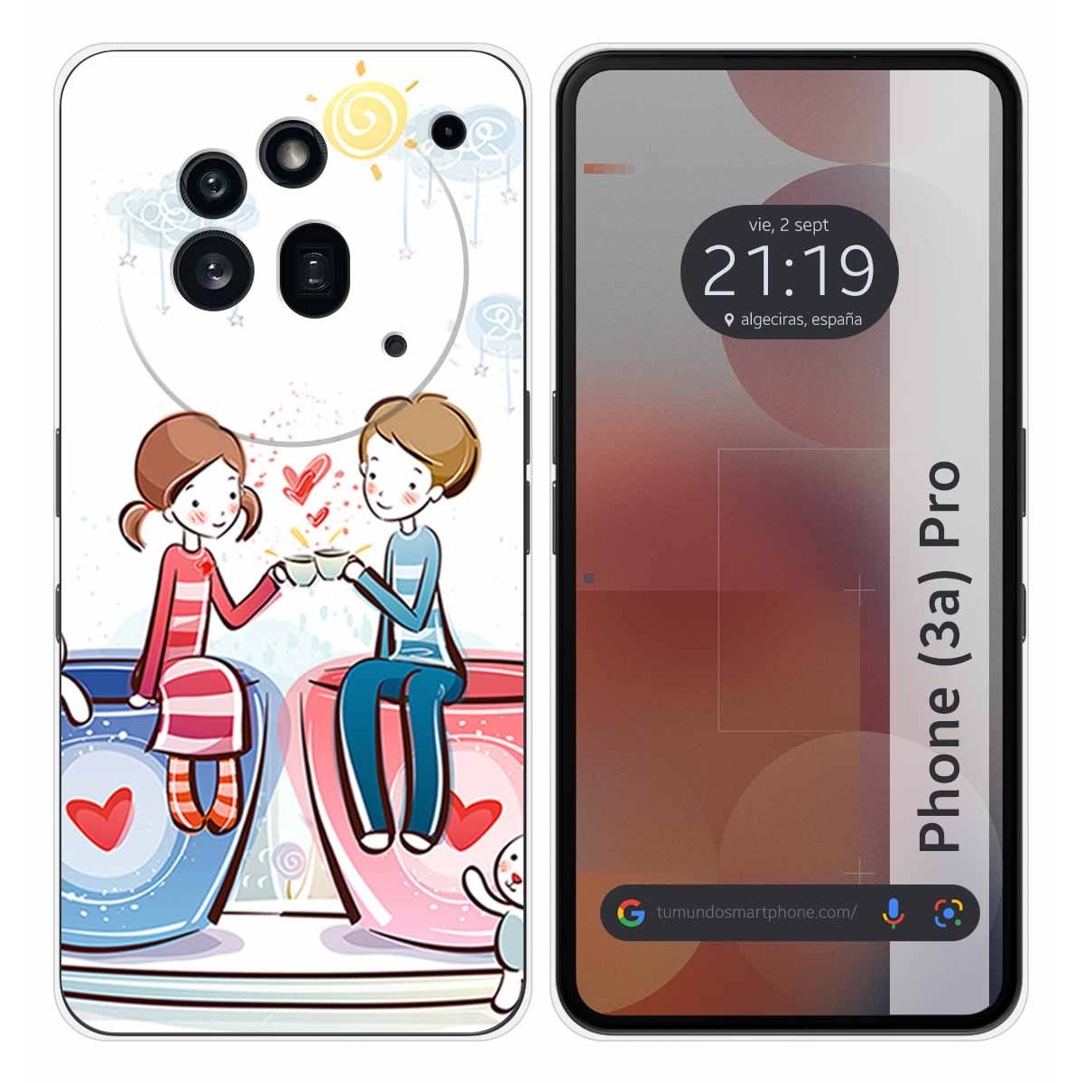 Funda Silicona para Nothing Phone 3a Pro 5G diseño Café Dibujos
