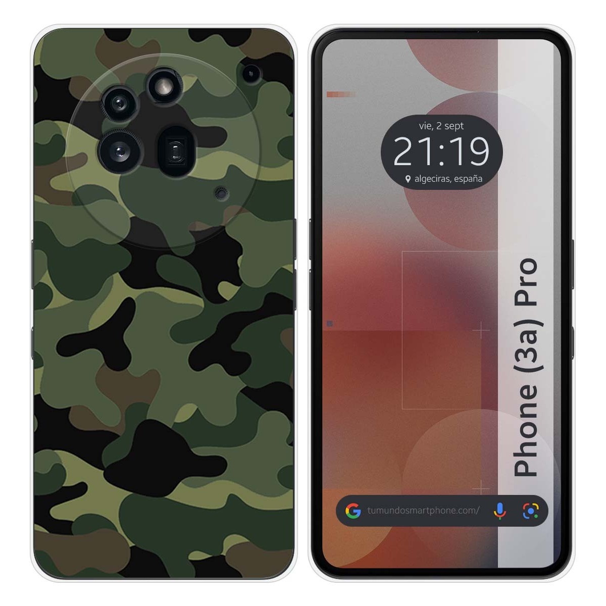 Funda Silicona para Nothing Phone 3a Pro 5G diseño Camuflaje Dibujos