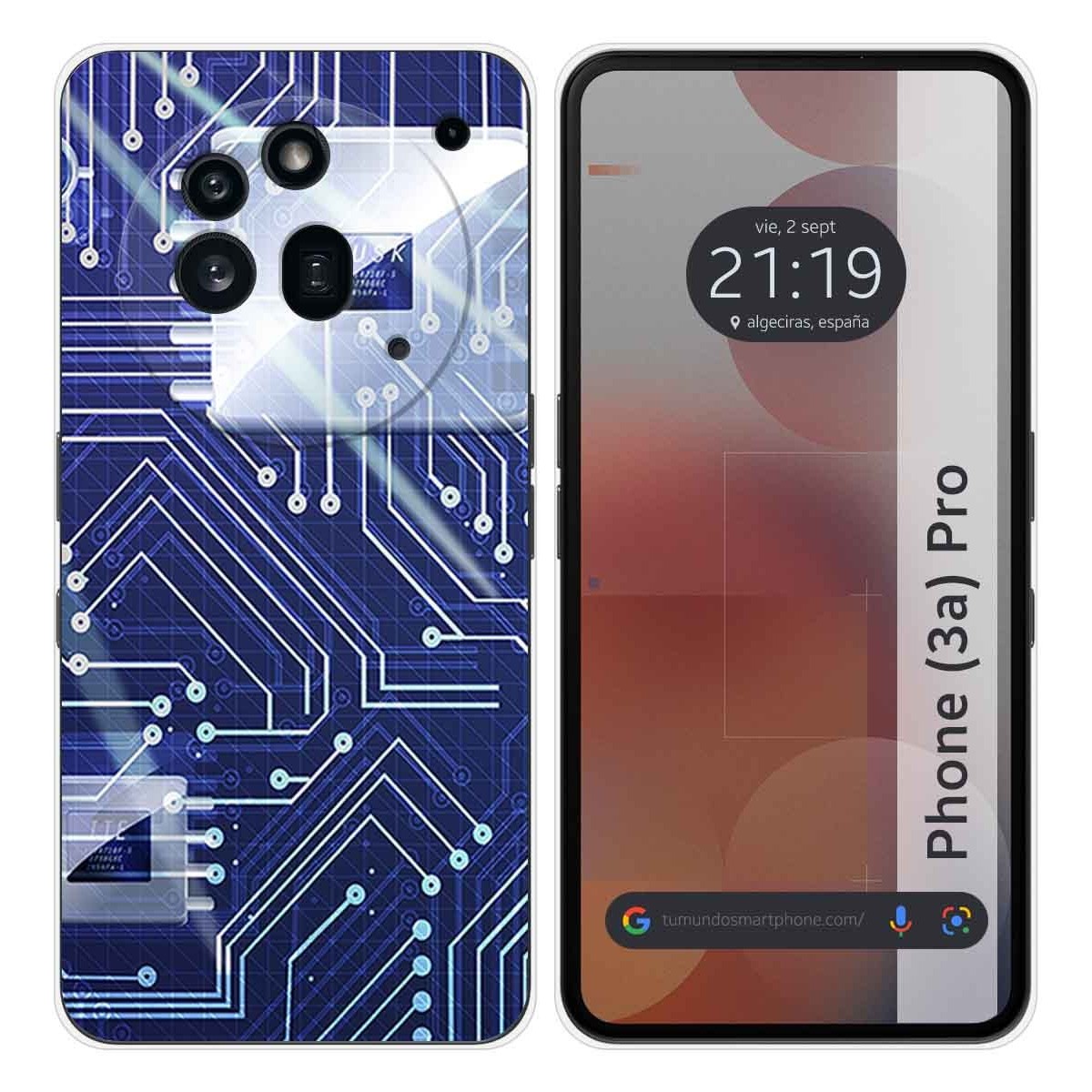 Funda Silicona para Nothing Phone 3a Pro 5G diseño Circuito Dibujos