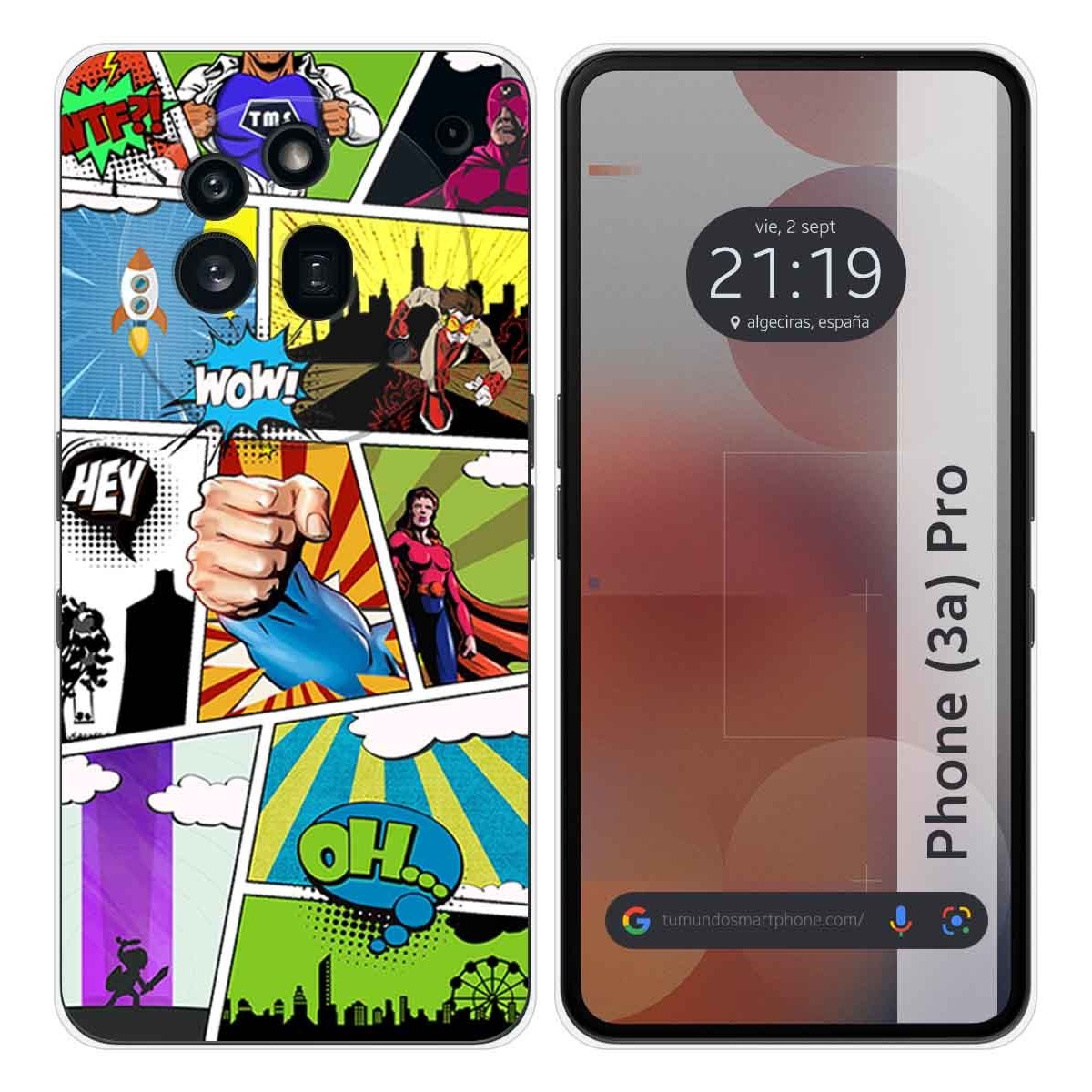 Funda Silicona para Nothing Phone 3a Pro 5G diseño Comic Dibujos