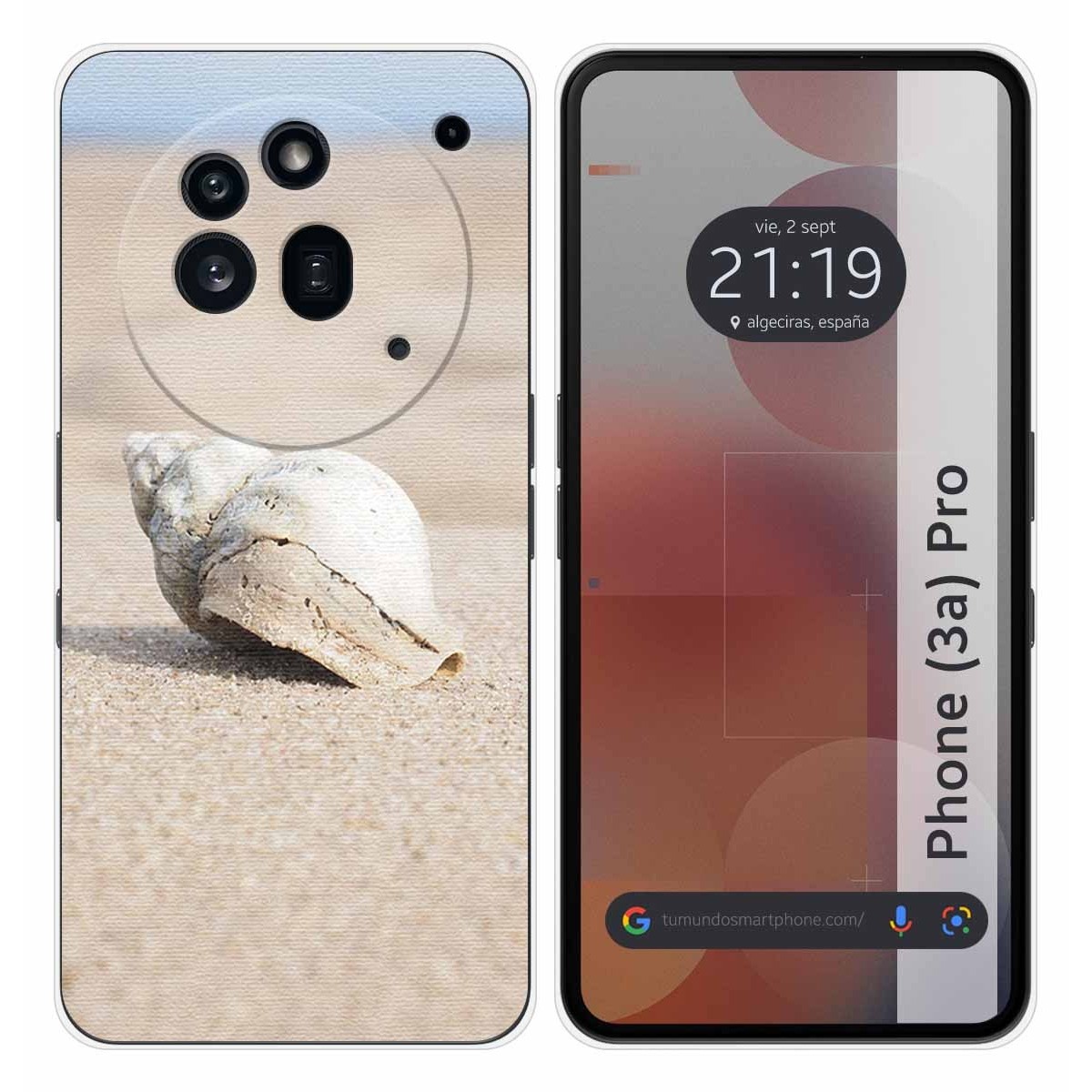 Funda Silicona para Nothing Phone 3a Pro 5G diseño Concha Dibujos