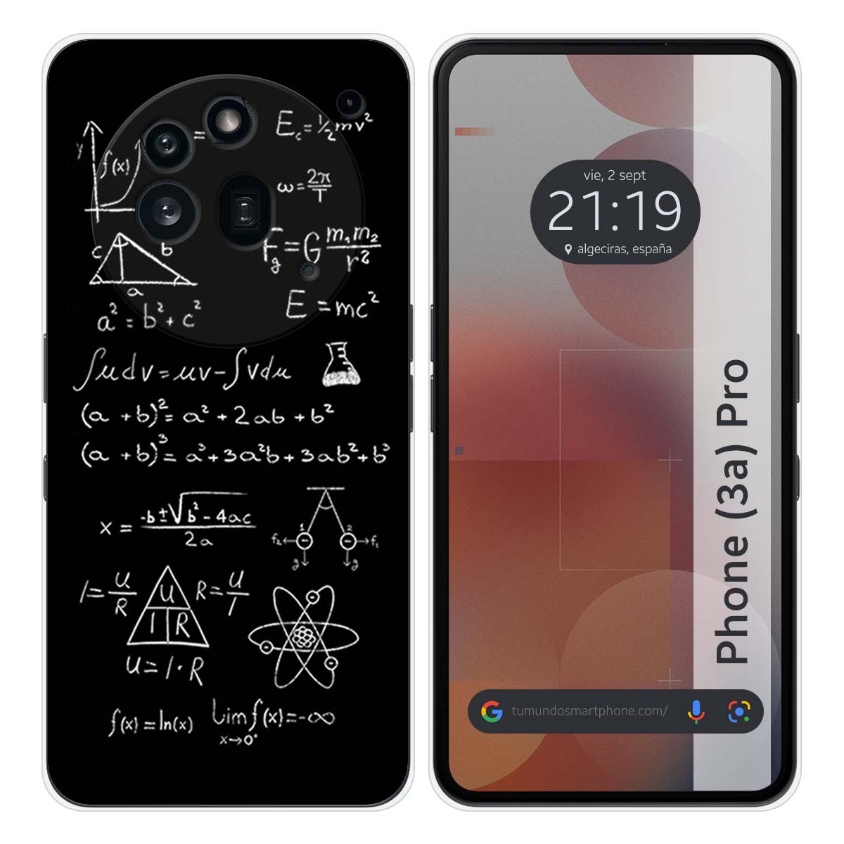 Funda Silicona para Nothing Phone 3a Pro 5G diseño Formulas Dibujos