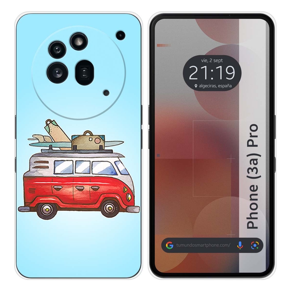 Funda Silicona para Nothing Phone 3a Pro 5G diseño Furgoneta Dibujos
