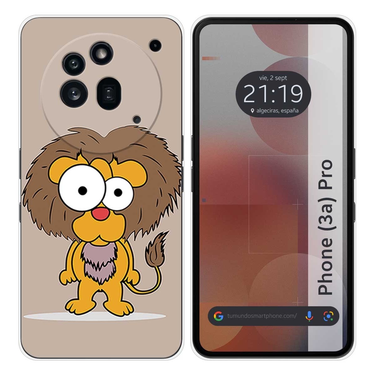 Funda Silicona para Nothing Phone 3a Pro 5G diseño Leon Dibujos