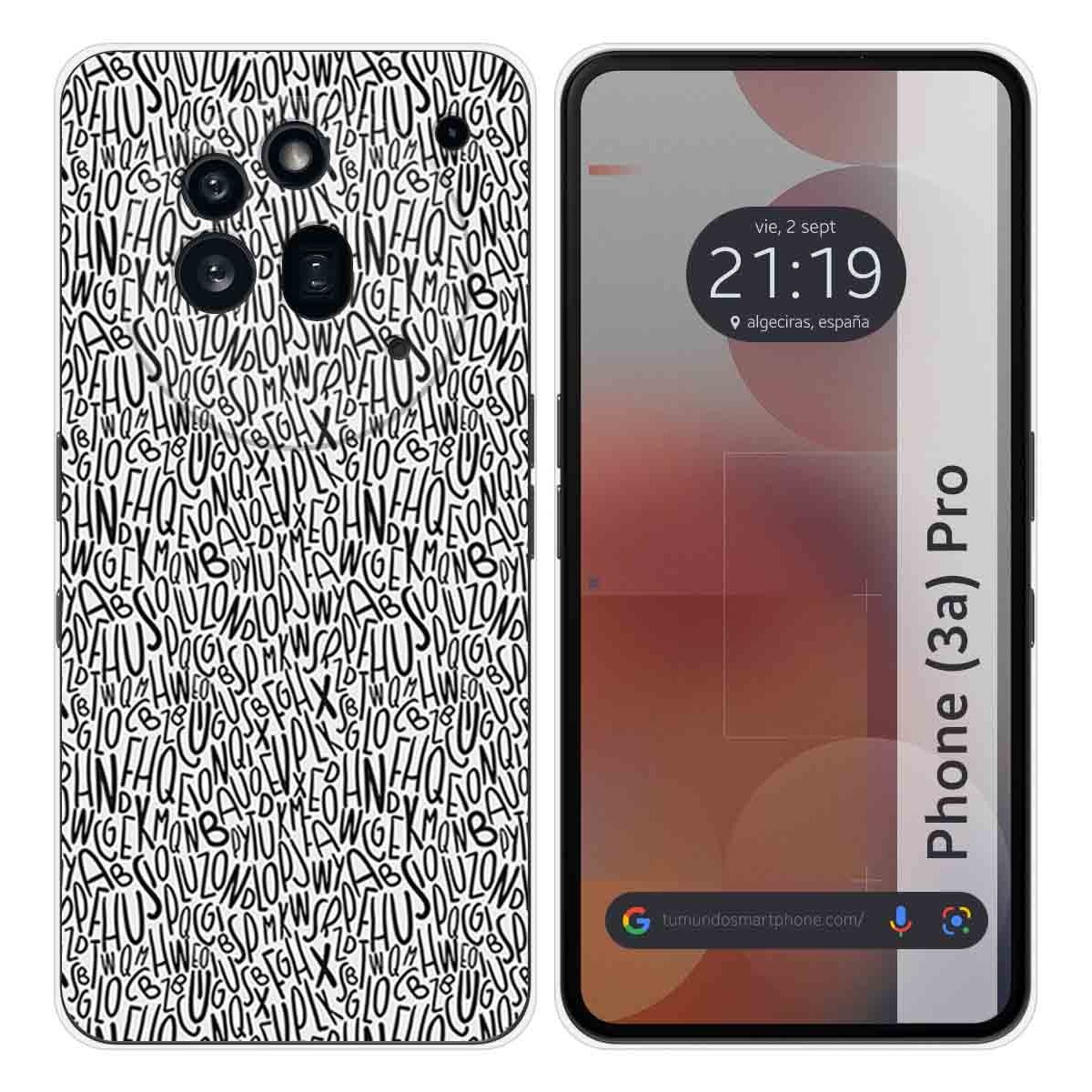 Funda Silicona para Nothing Phone 3a Pro 5G diseño Letras Dibujos