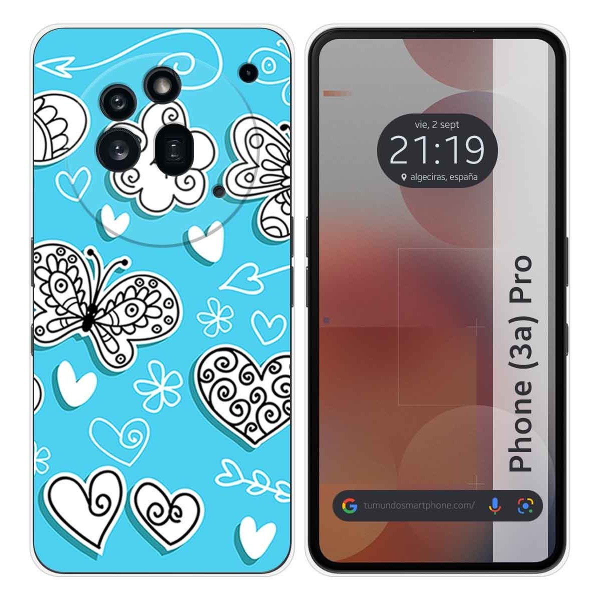 Funda Silicona para Nothing Phone 3a Pro 5G diseño Mariposas Dibujos