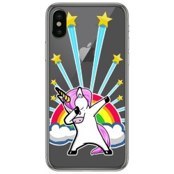 Funda Gel Transparente para Iphone X / XS Diseño Unicornio Dibujos