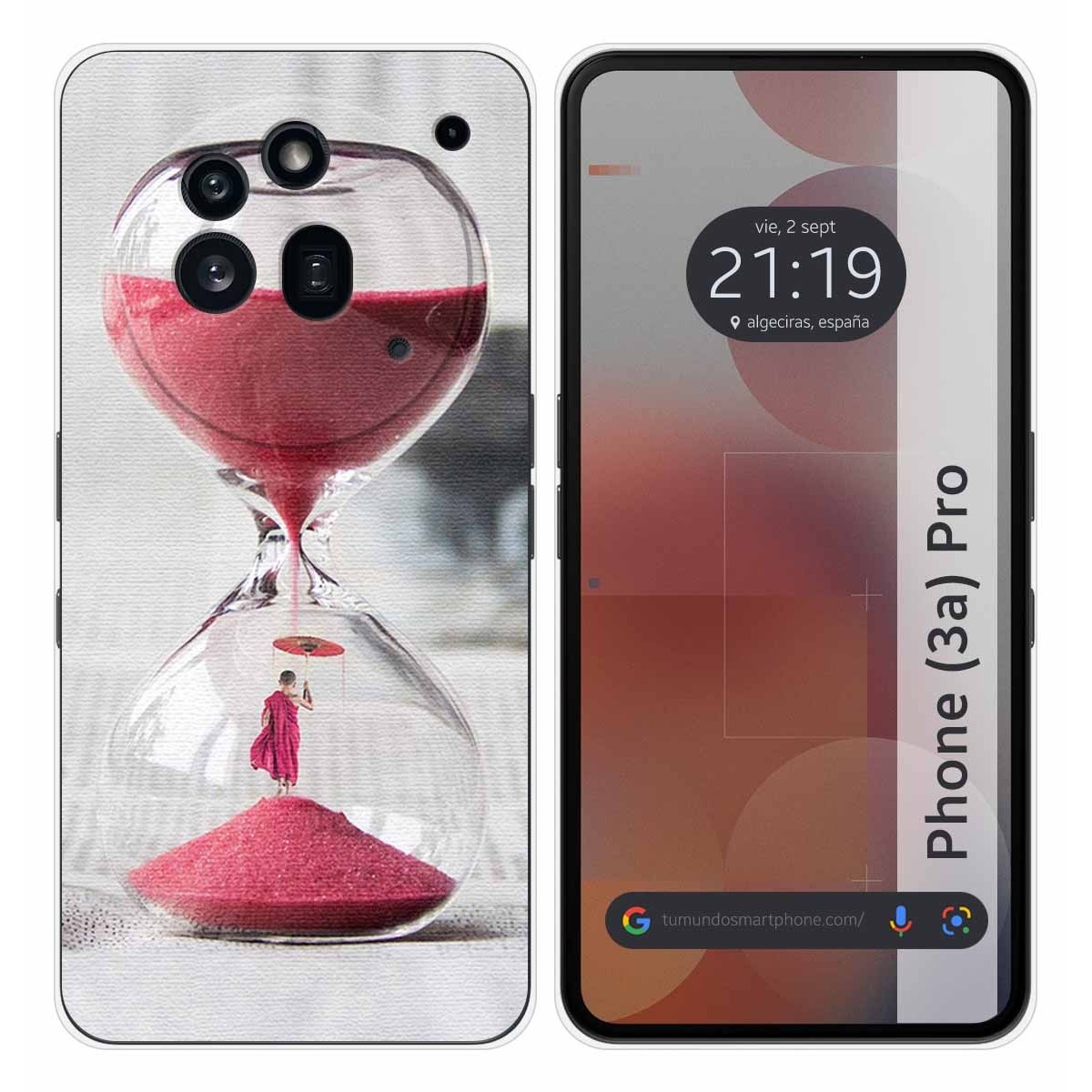 Funda Silicona para Nothing Phone 3a Pro 5G diseño Reloj Dibujos