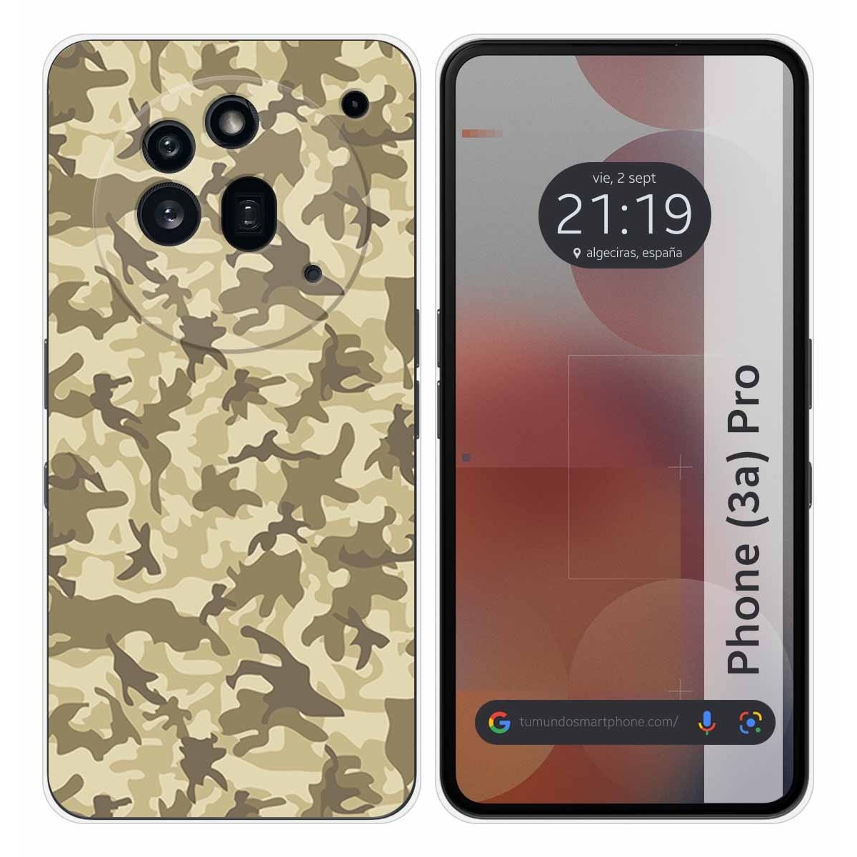 Funda Silicona para Nothing Phone 3a Pro 5G diseño Sand Camuflaje Dibujos