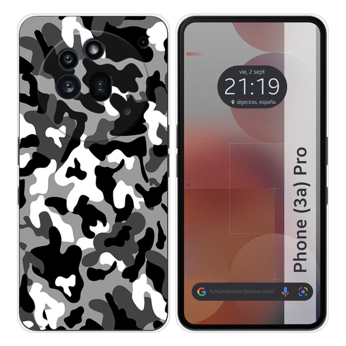 Funda Silicona para Nothing Phone 3a Pro 5G diseño Snow Camuflaje Dibujos
