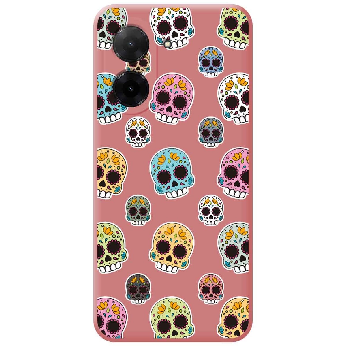 Funda Silicona Líquida Rosa para Xiaomi Redmi A5 diseño Catrina Dibujos