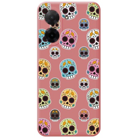 Funda Silicona Líquida Rosa para Xiaomi Redmi A5 diseño Catrina Dibujos