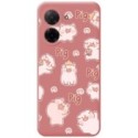 Funda Silicona Líquida Rosa para Xiaomi Redmi A5 diseño Cerdos Dibujos