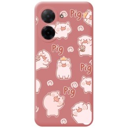 Funda Silicona Líquida Rosa para Xiaomi Redmi A5 diseño Cerdos Dibujos