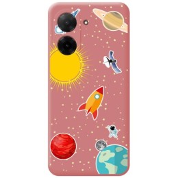 Funda Silicona Líquida Rosa para Xiaomi Redmi A5 diseño Espacio Dibujos