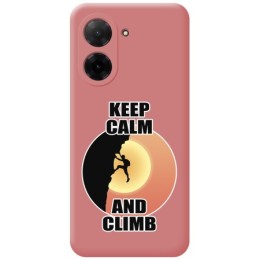 Funda Silicona Líquida Rosa para Xiaomi Redmi A5 diseño Hombre Escalada Dibujos