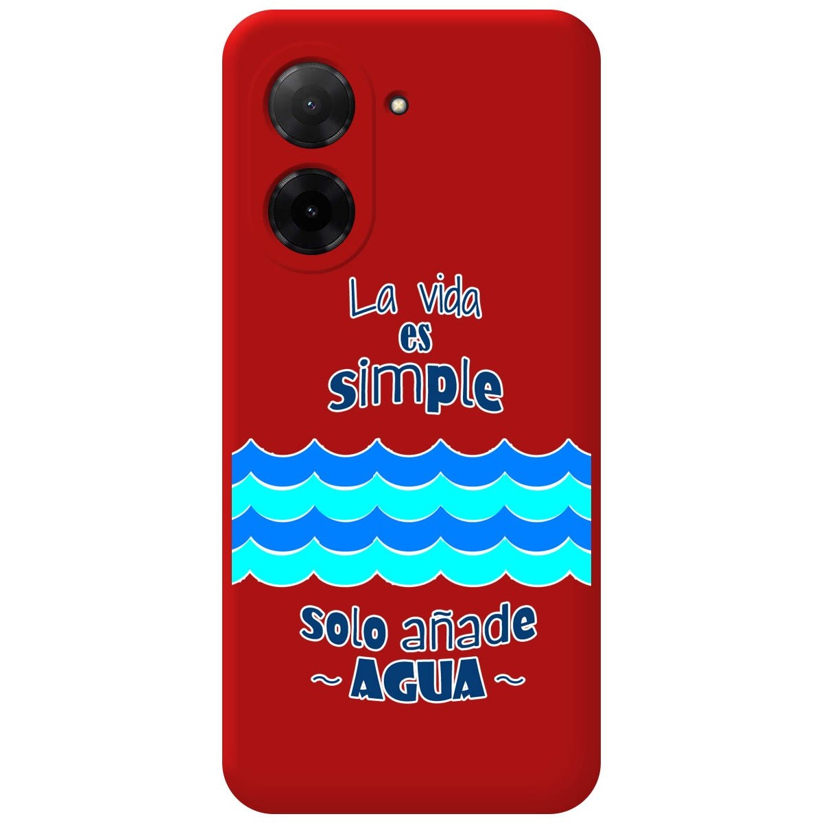 Funda Silicona Líquida Roja para Xiaomi Redmi A5 diseño Agua Dibujos