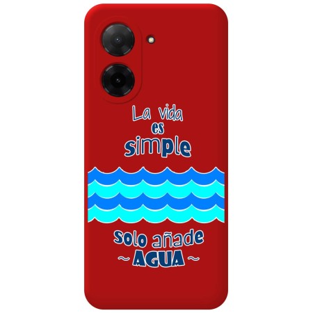 Funda Silicona Líquida Roja para Xiaomi Redmi A5 diseño Agua Dibujos