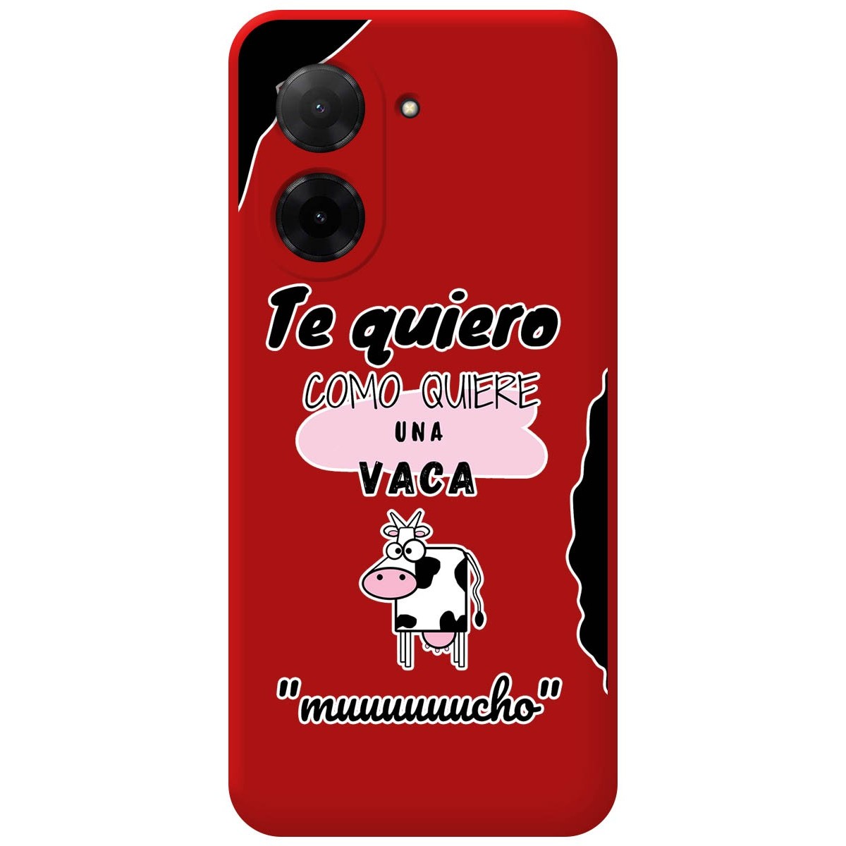 Funda Silicona Líquida Roja para Xiaomi Redmi A5 diseño Vaca Dibujos