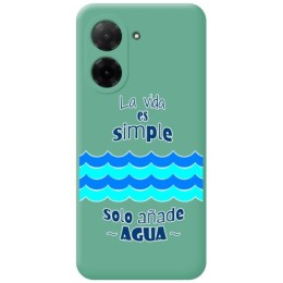 Funda Silicona Líquida Verde para Xiaomi Redmi A5 diseño Agua Dibujos