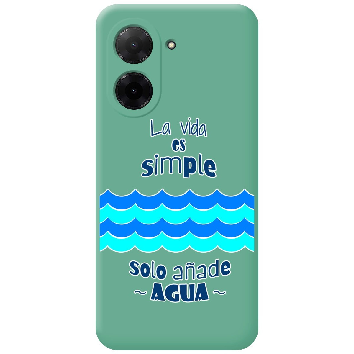 Funda Silicona Líquida Verde para Xiaomi Redmi A5 diseño Agua Dibujos