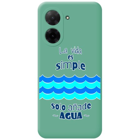 Funda Silicona Líquida Verde para Xiaomi Redmi A5 diseño Agua Dibujos