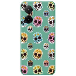 Funda Silicona Líquida Verde para Xiaomi Redmi A5 diseño Catrina Dibujos